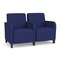 Lesro Siena Lounge Reception 2 Seat Tandem Seating, Black, OH Cobalt Upholstery SN2103 - alternate 1
